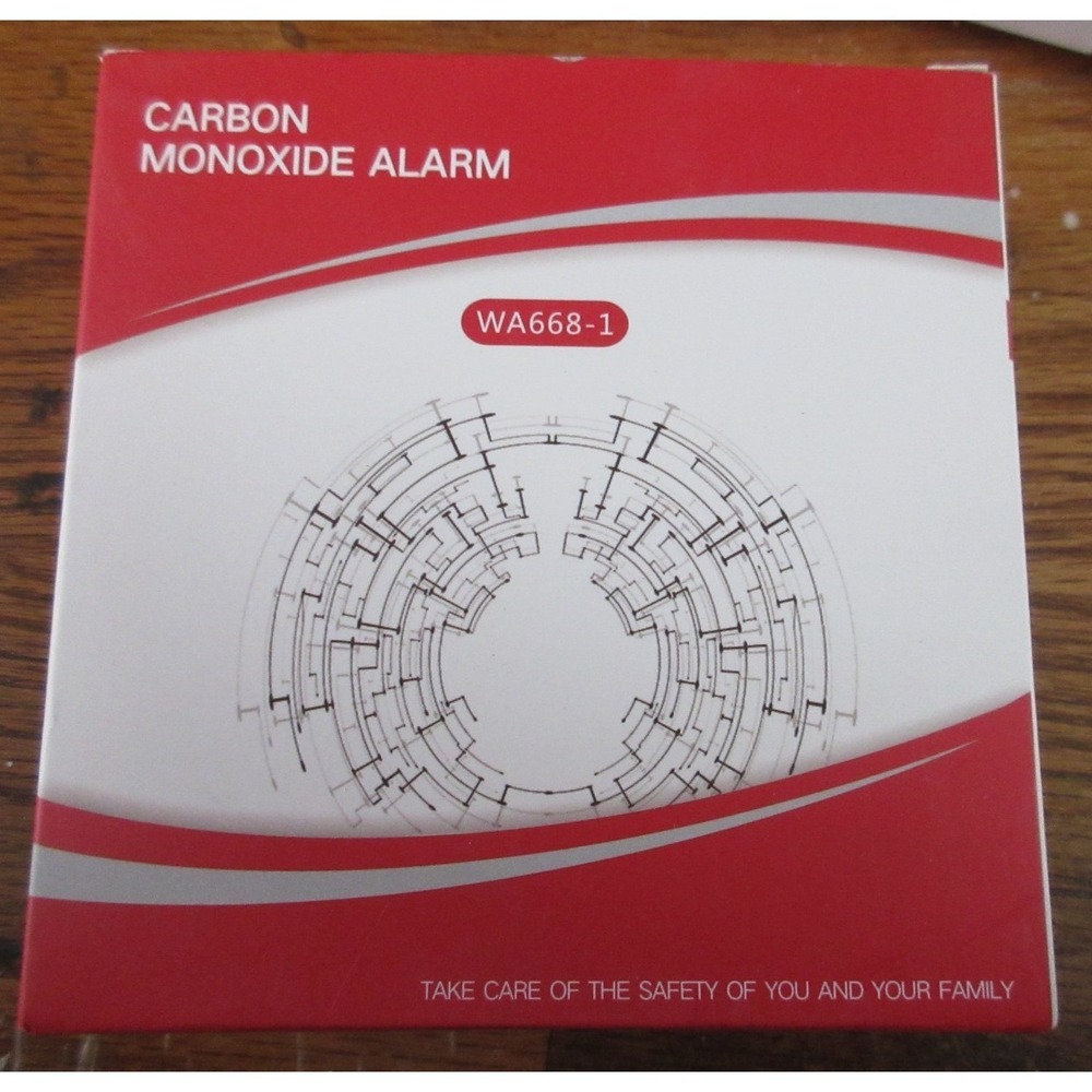 Carbon Monoxide Detector Alarm WA668-1 Battery Operated
